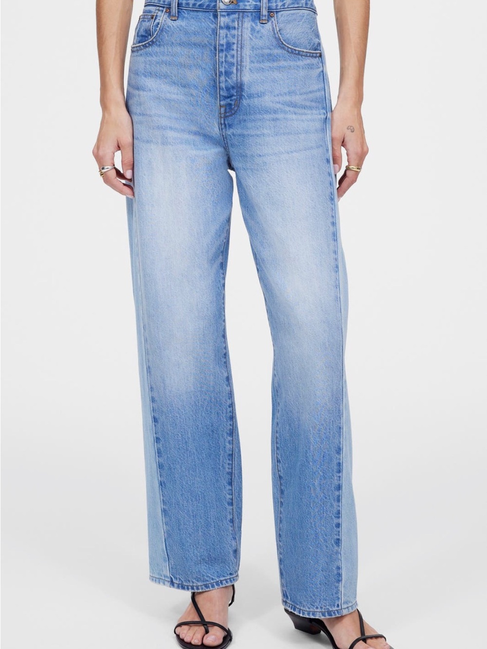 Madewell pieced barrel leg oversized jeans Size 28 NWT